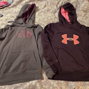 The North Face Gray and Purple Women's Hoodie